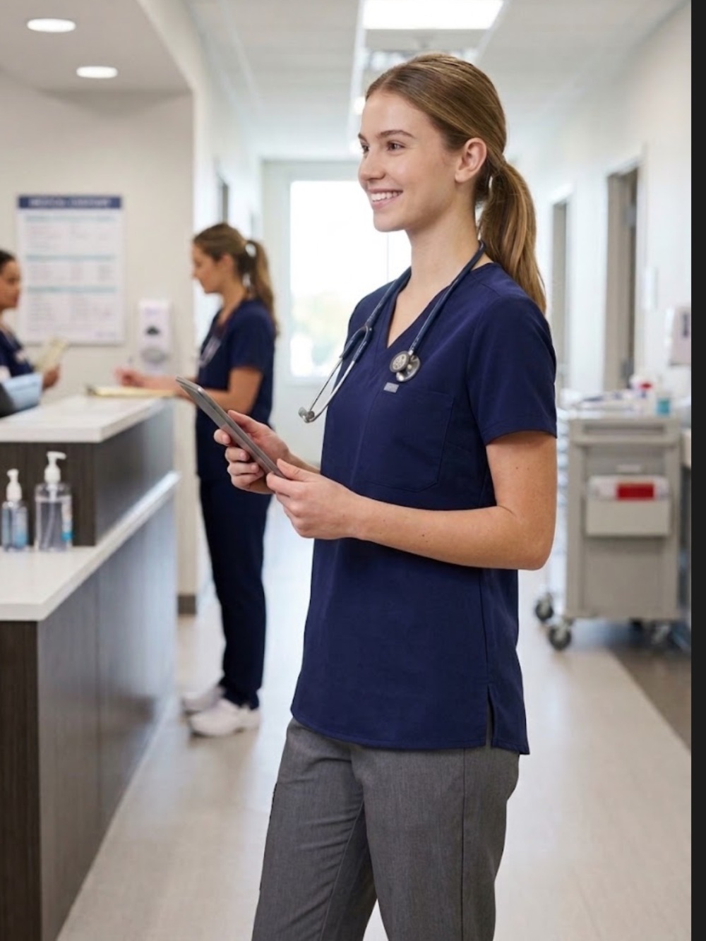 Figs Women’s Navy V-Neck Medical Top